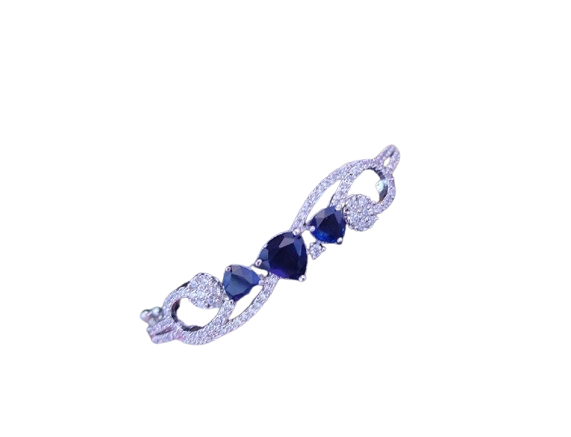 GLAM 333 Sterling diamond Bracelet for Women Classy Sterling american diamond Bracelet for Women Hallmark Certified Great for Gifting