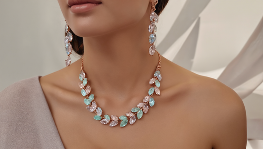 Latest Stylish Trendy Celebrity Inspired Designer Fancy Crystal Pendant Chain Necklace by glamour fashion