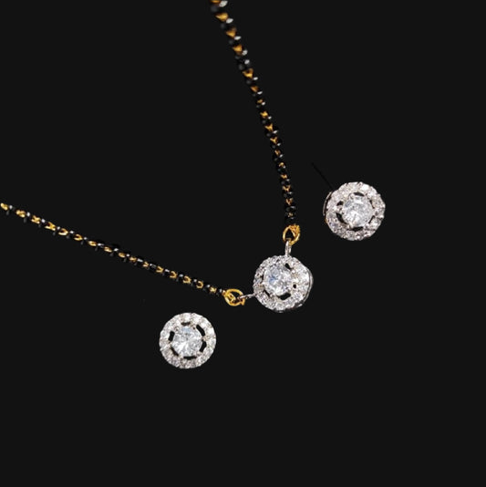 American diamond short mangalsutra
