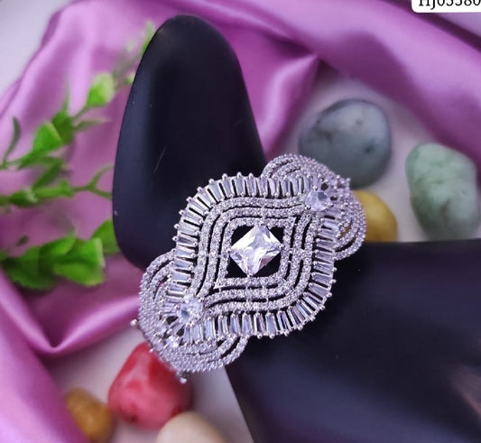 GLAMOUR BEST RODHIUM PLATED AMERICAN DIAMOND BRACELET BEST GIFT FOR WOMEN HALLMARK CERTIFIED